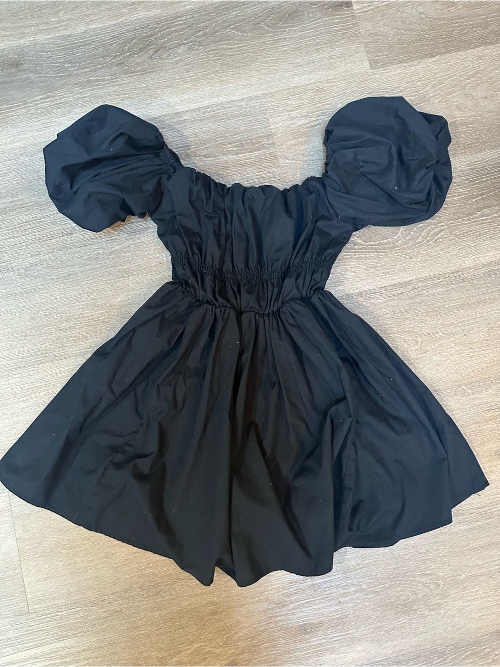 Abercrombie & Fitch Puff Sleeve Off Shoulder Mini Dress - Picture 6 of 8